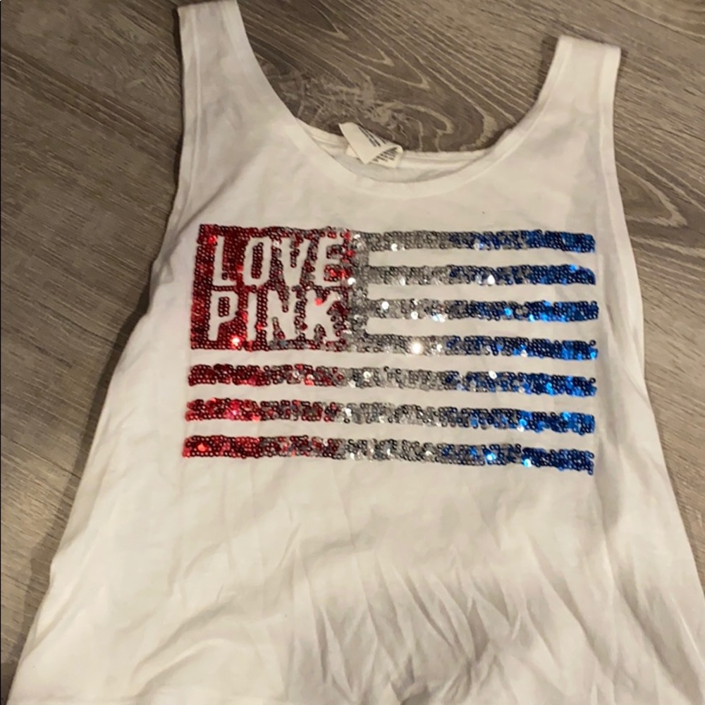 Sparkly American flag Tank top.